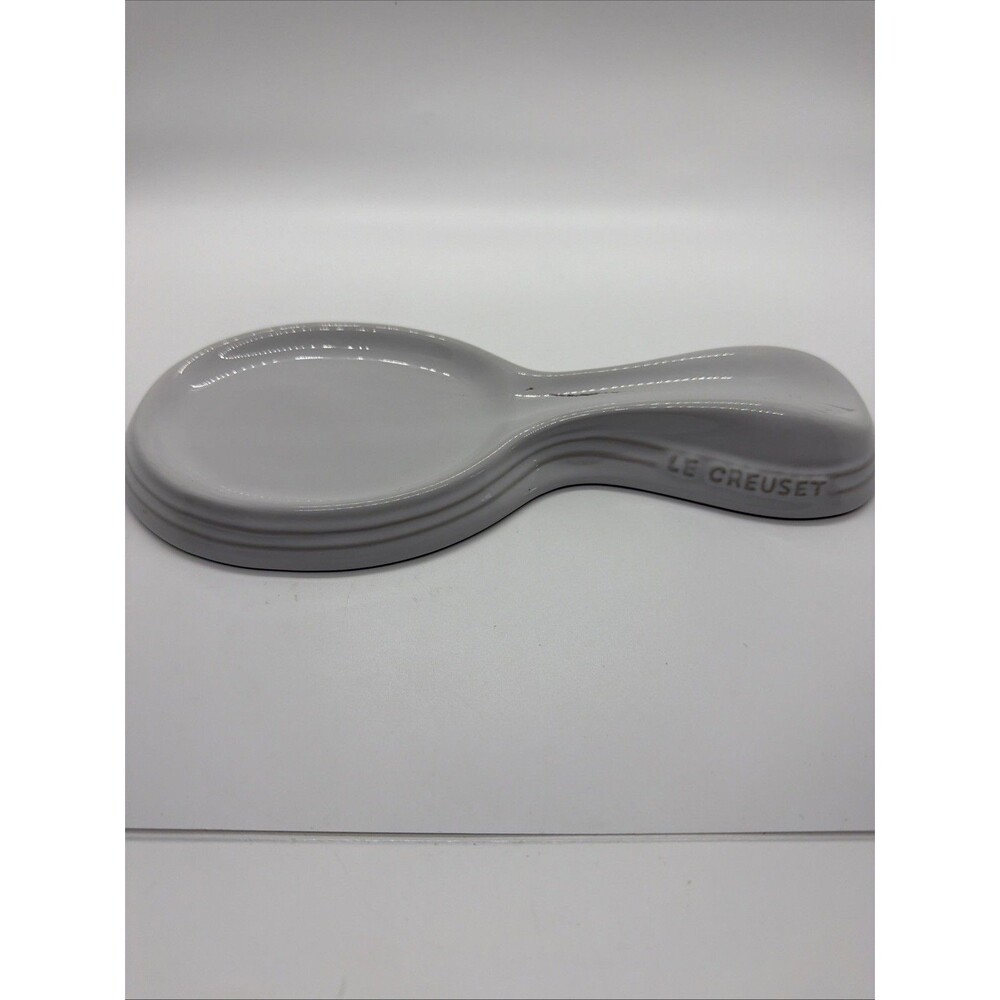 Le Creuset StoneWare Spoon Rest, White, Solid/Plain Modern Style-READ